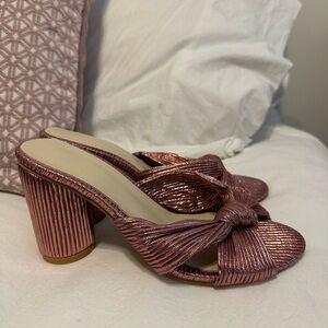 Women's Pink Heeled Sandals Size 7